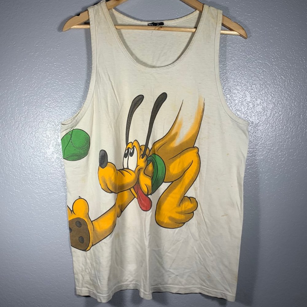 Vintage Disney Pluto Tank Top 3D Graphic